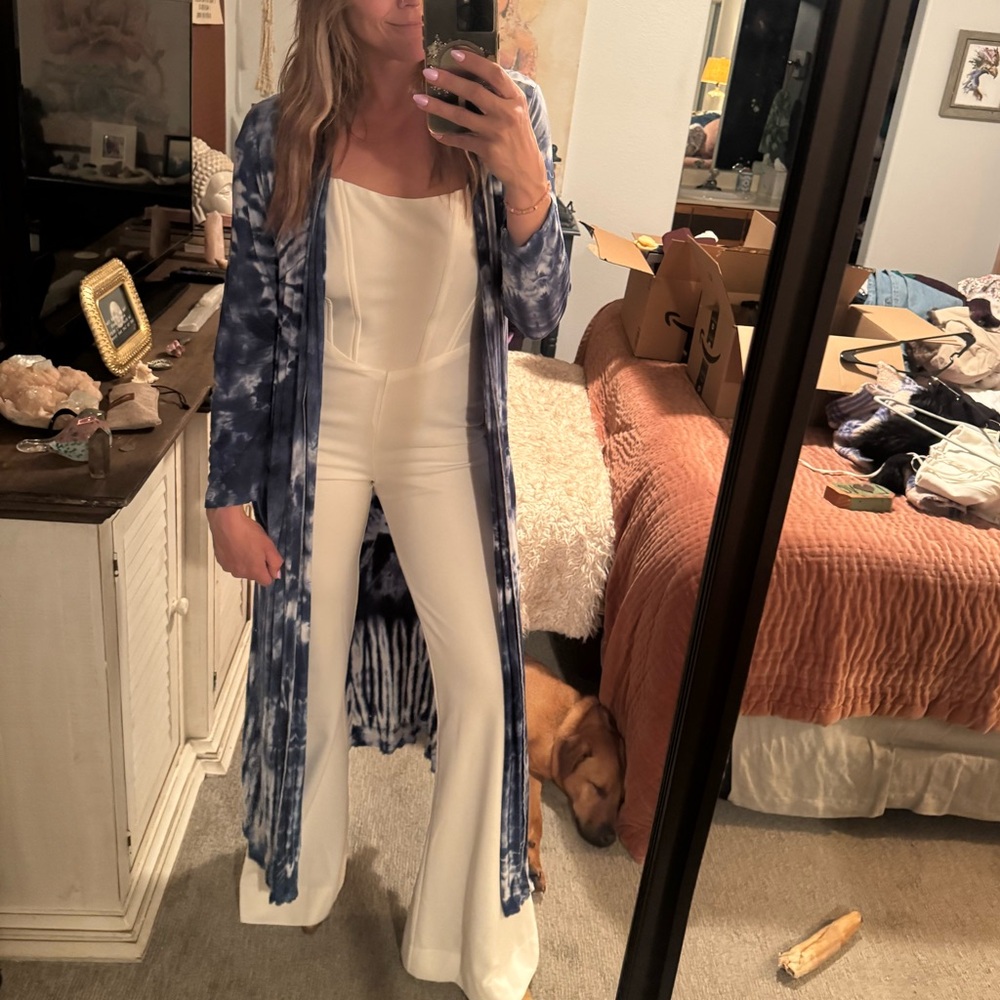 Blue Tie-Dye Duster